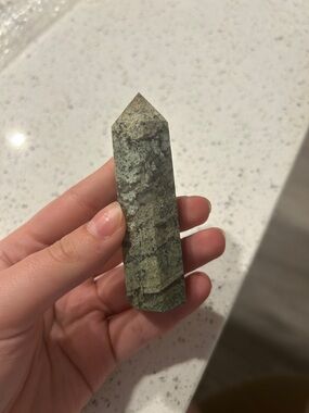 Green Moss Agate Point Tower